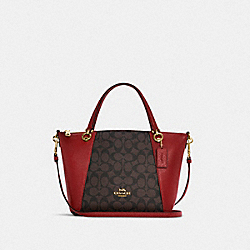 COACH C6230 Kacey Satchel In Signature Canvas GOLD/BROWN 1941 RED