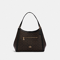 COACH C6232 - Kristy Shoulder Bag In Signature Canvas GOLD/BROWN BLACK