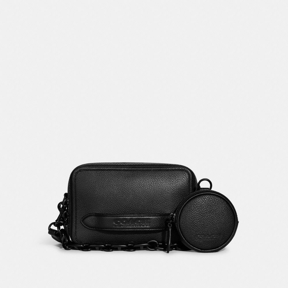 C6293 - Charter Crossbody With Chain Dark Saddle