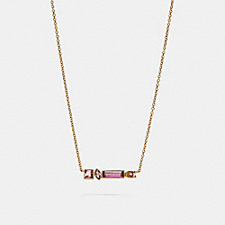 COACH Signature Jewel Chain Necklace - ONE COLOR - C6304