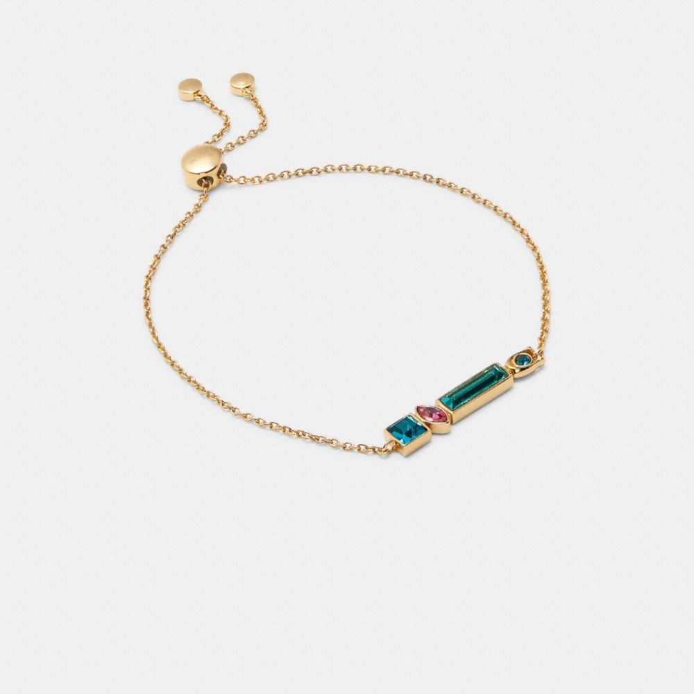 Signature Jewel Slider Bracelet - C6305 - GOLD/BLUE