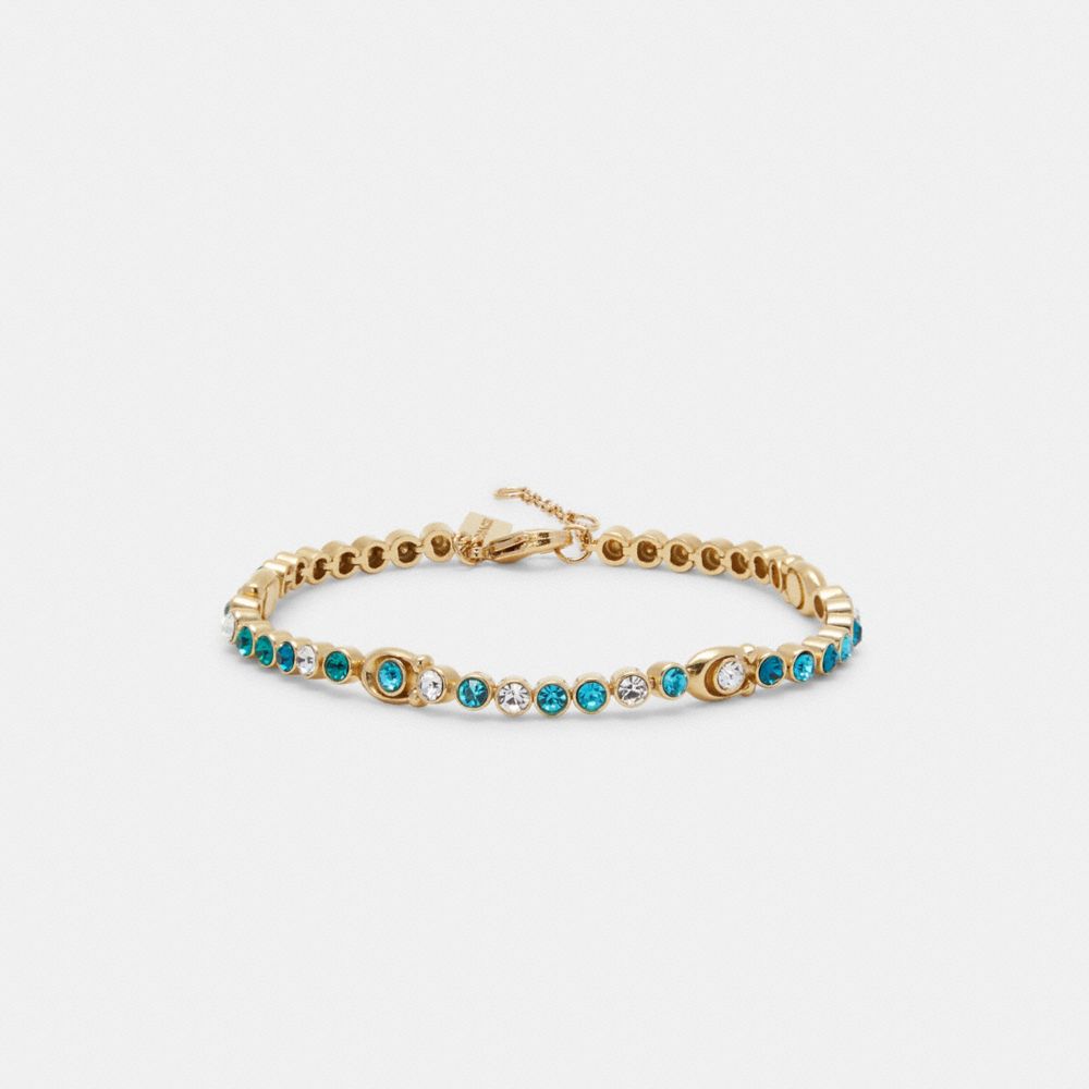 COACH C6308 - Signature Jewel Bracelet GOLD/BLUE