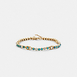 COACH Signature Jewel Bracelet - GOLD/BLUE - C6308