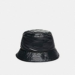 Reversible Signature Nylon Jacquard Bucket Hat - BLACK - COACH C6313