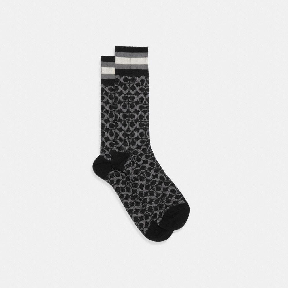 COACH C6365 - Signature Socks BLACK