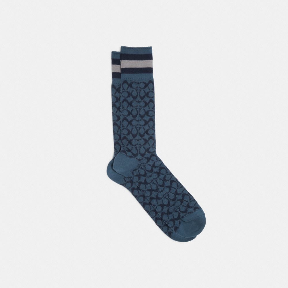 COACH C6365 Signature Socks PRUSSIAN