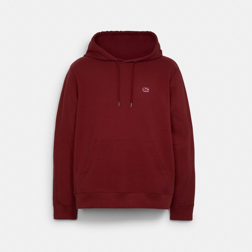 COACH C6376 Lounge Hoodie POMEGRANATE.