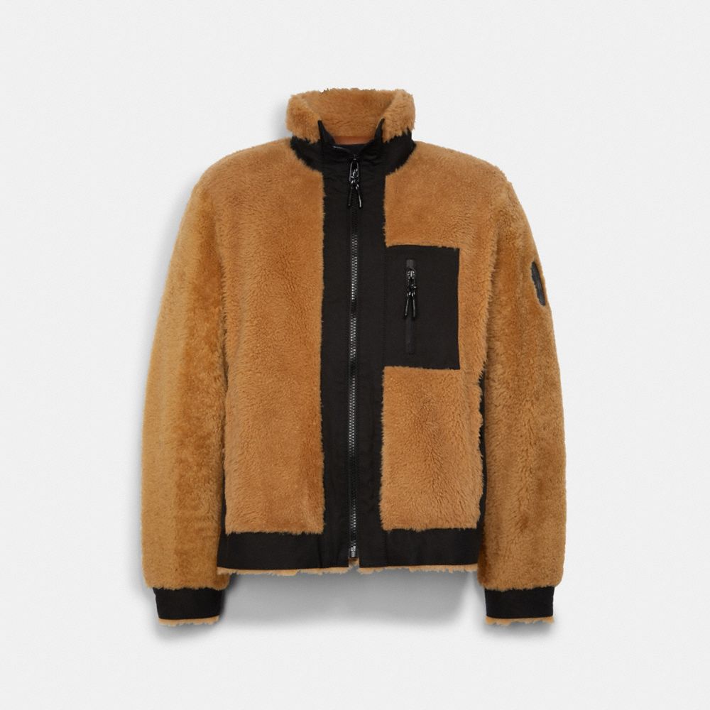 Shearling Jacket - CAMEL - COACH C6382