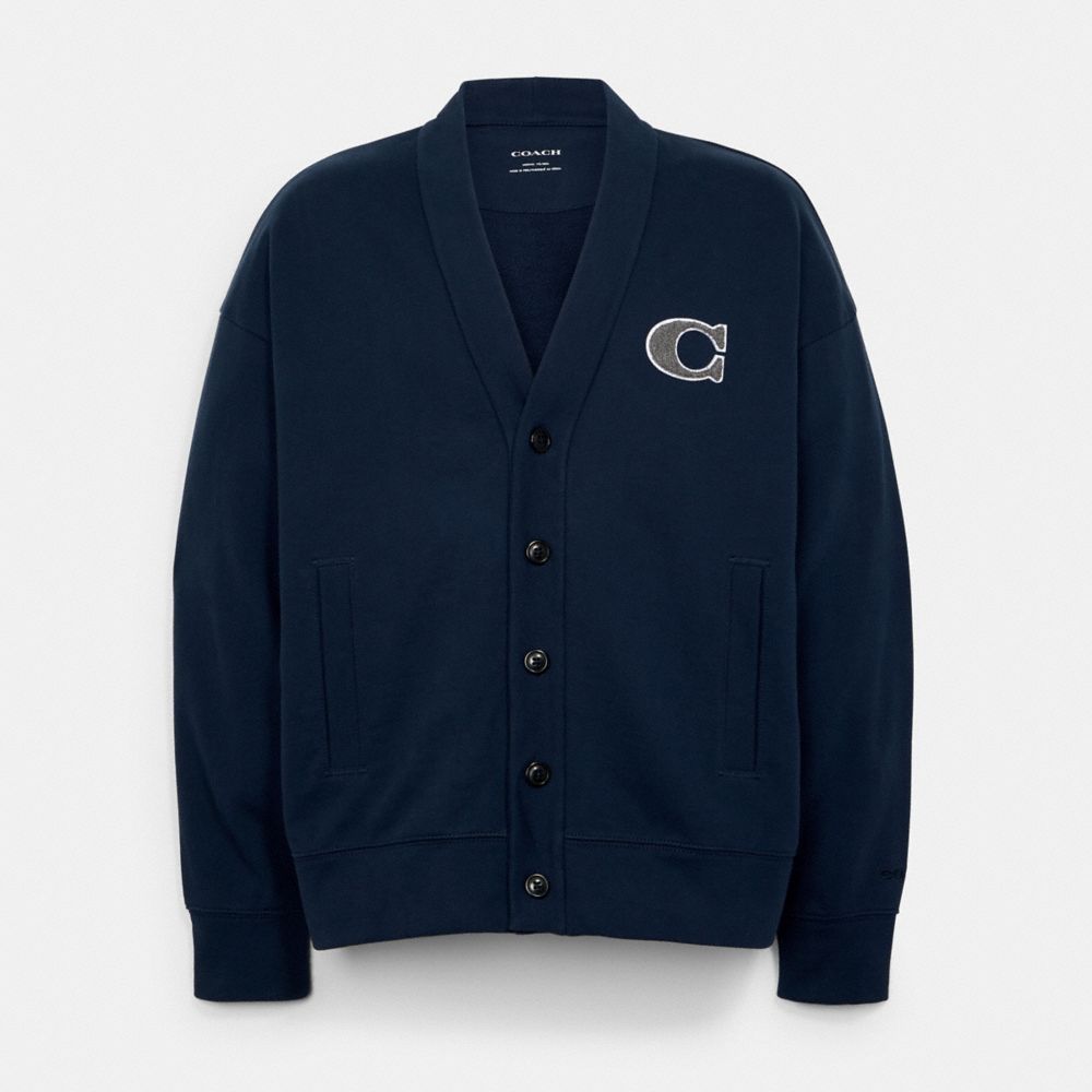 COACH C6386 Terry Cardigan NAVY BLAZER