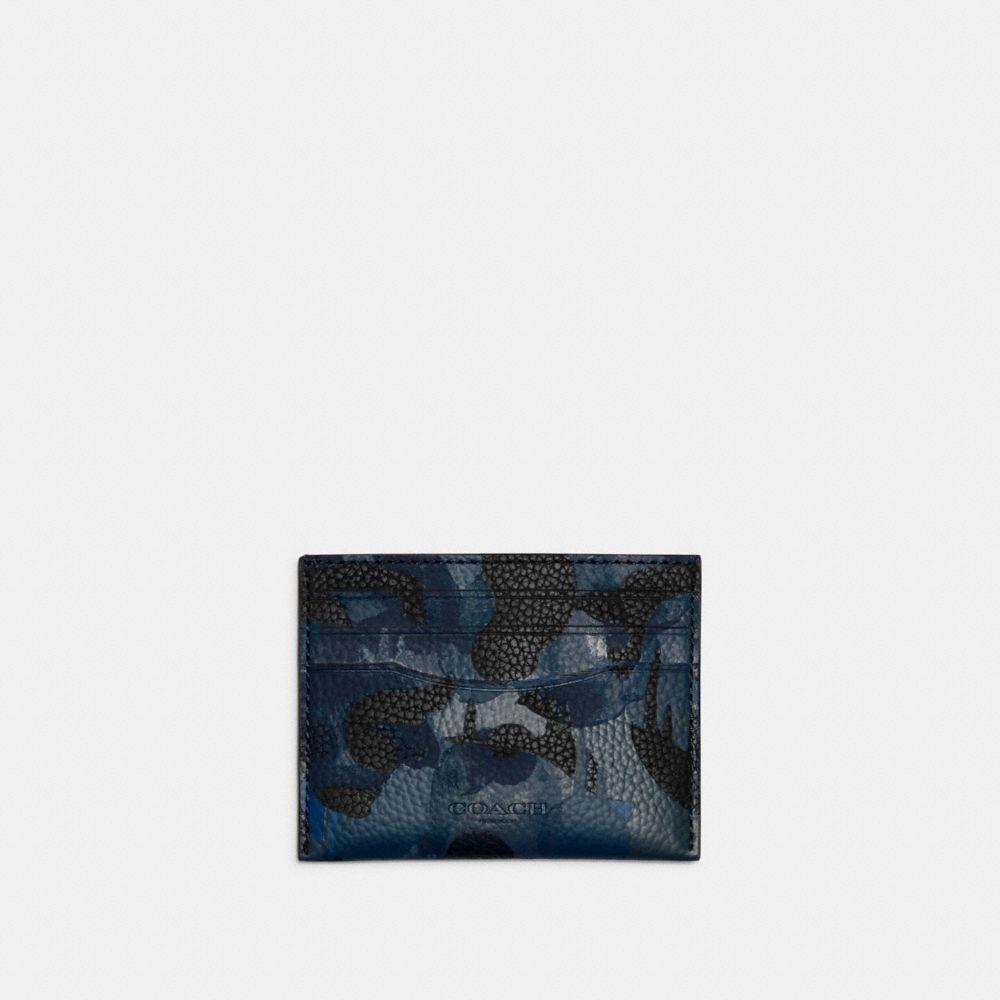 C6390 - Card Case With Camo Print GREEN/BLUE