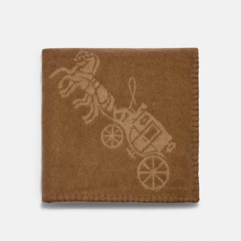 COACH C6413 Horse And Carriage Print Blanket KHAKI