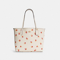 City Tote With Pop Floral Print - GOLD/CHALK MULTI - COACH C6431