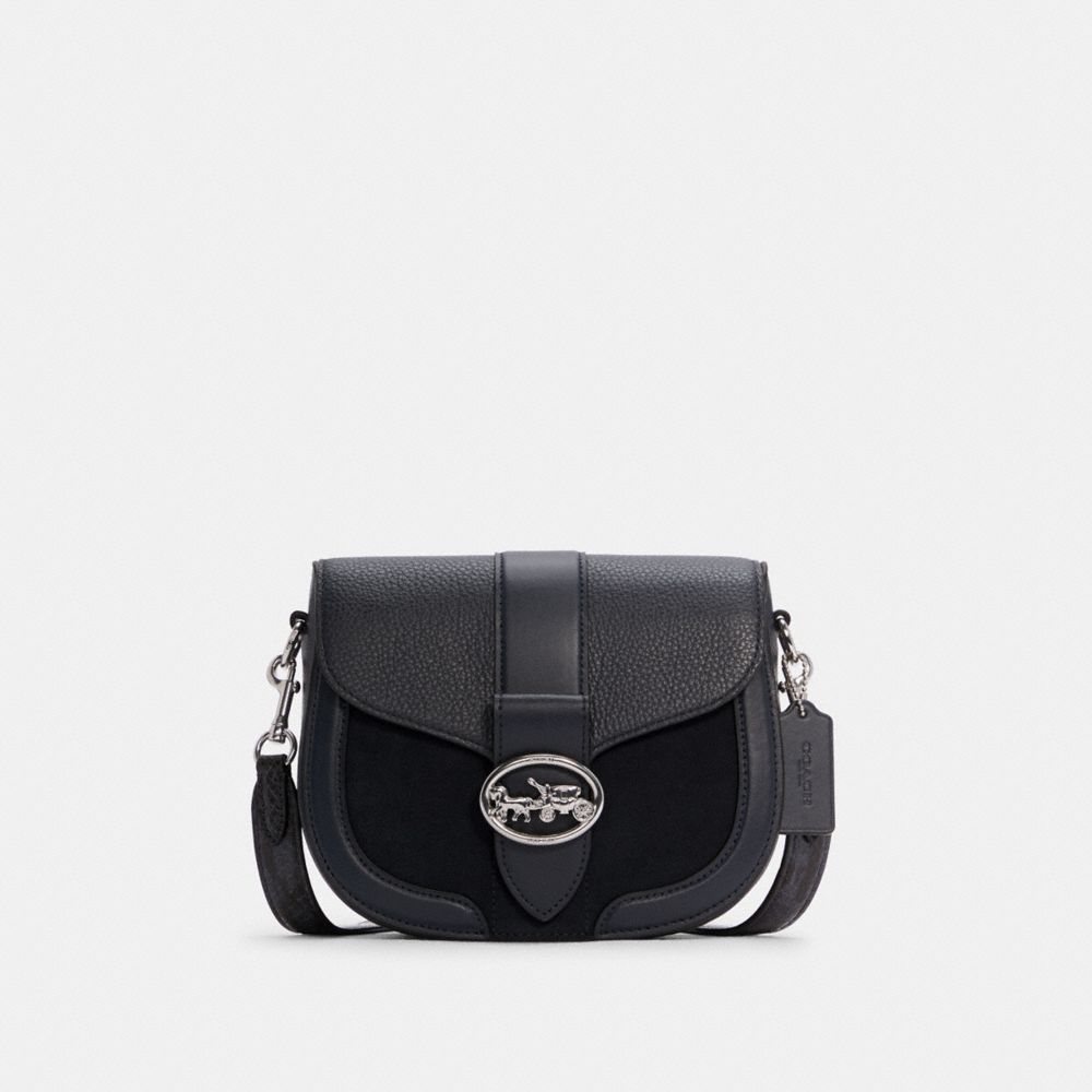 GEORGIE SADDLE BAG - SV/MIDNIGHT MULTI - COACH C6432