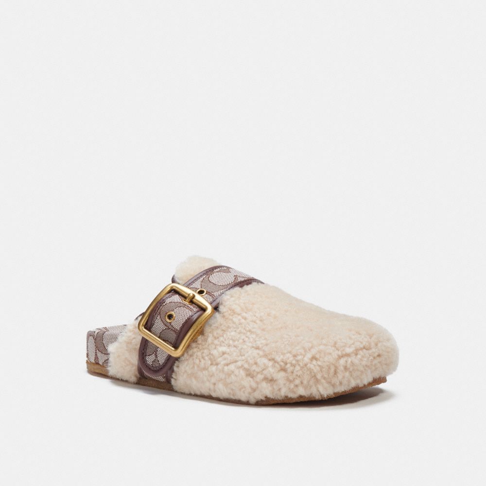 COACH Shearling Clog - NATURAL - C6463