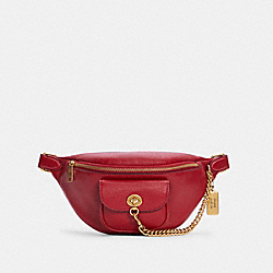 COACH Coach X Jennifer Lopez Chain Belt Bag - GOLD/DARK CARDINAL - C6510