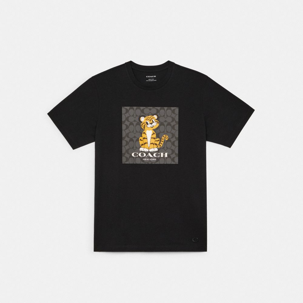Lunar New Year Graphic T Shirt - C6516 - BLACK