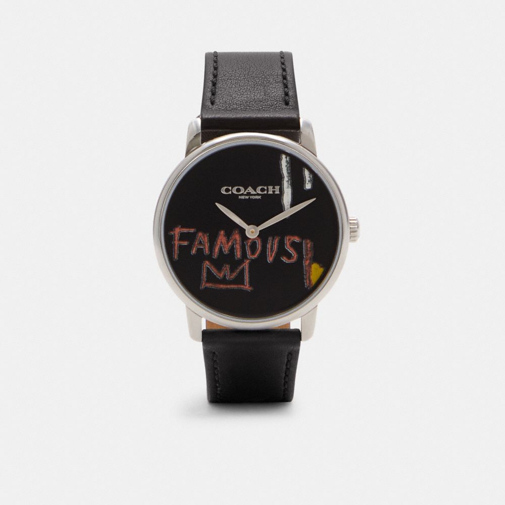 COACH X JEAN-MICHEL BASQUIAT GRAND WATCH, 40MM - BLACK - COACH C6529