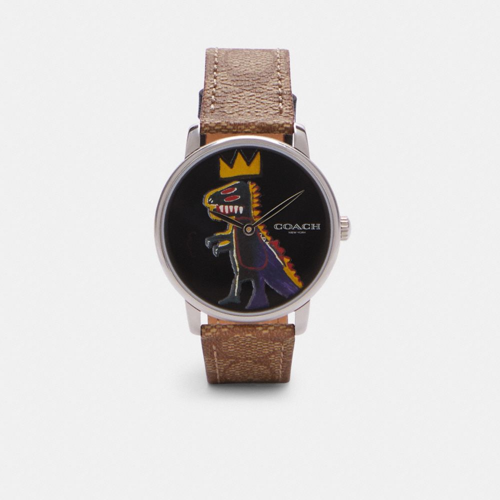 COACH C6530 COACH X JEAN-MICHEL BASQUIAT GRAND WATCH, 40MM KHAKI