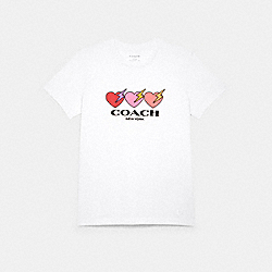 COACH C6562 - Triple Heart T Shirt WHITE