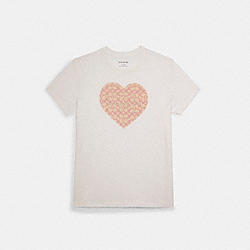 Signature Pink Heart T Shirt - C6575 - WHITE