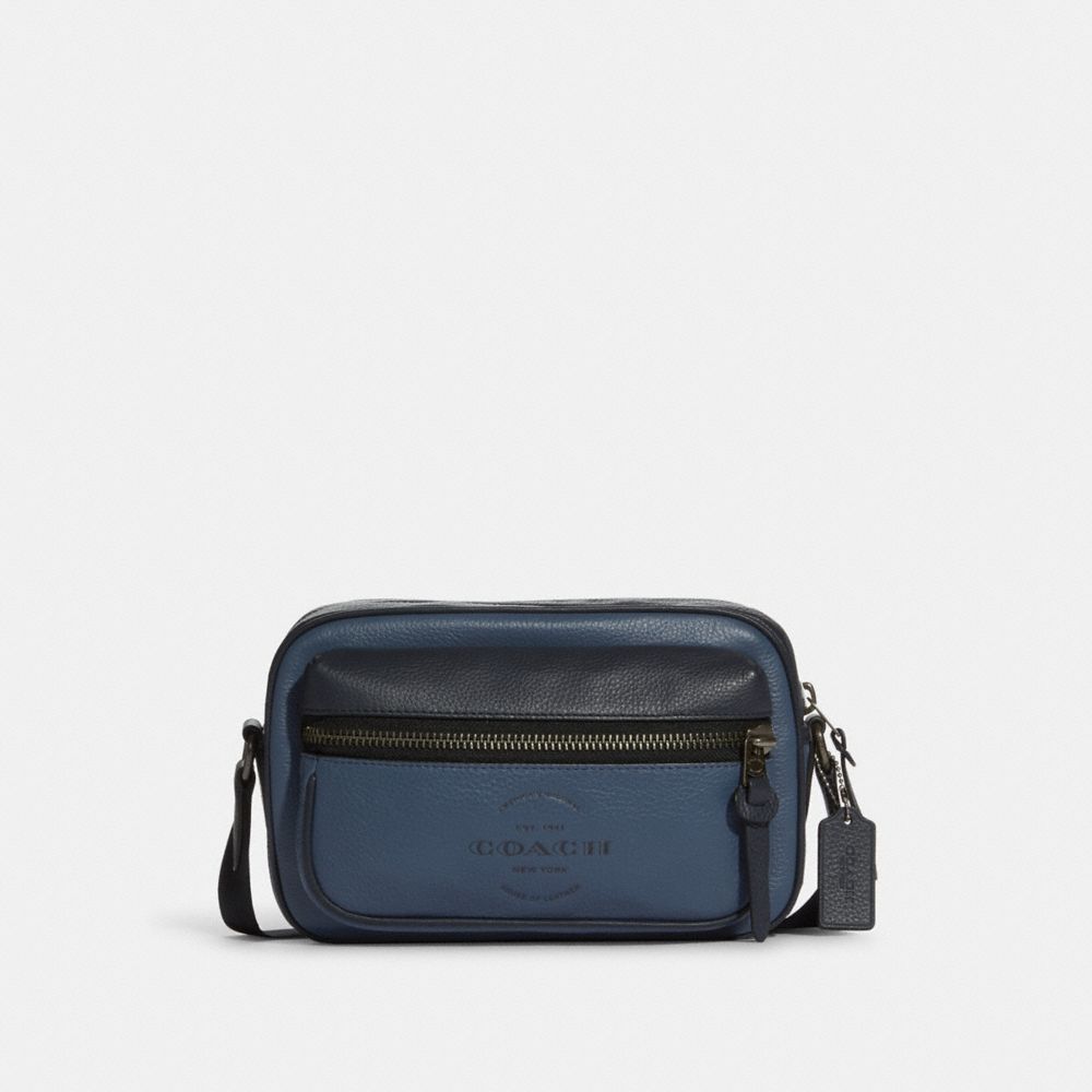 COACH C6584 - THOMPSON SMALL CAMERA BAG - GUNMETAL/DENIM | COACH NEW ...