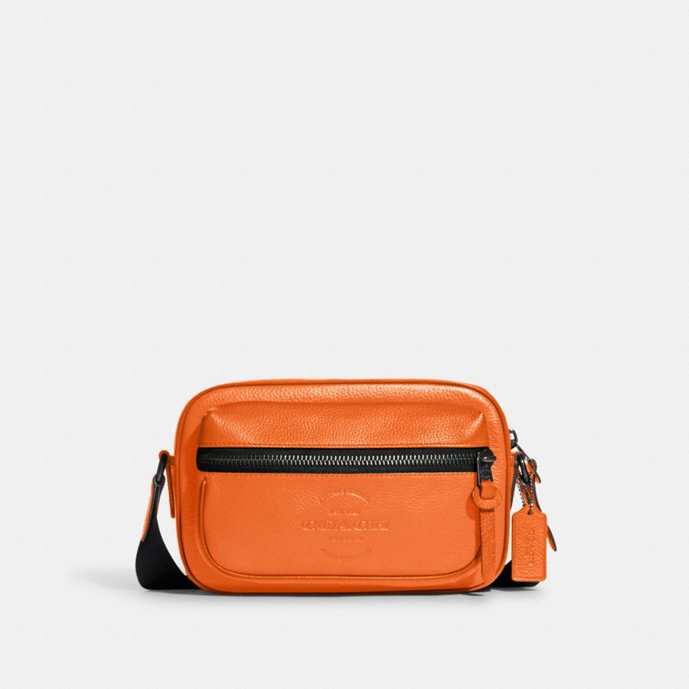 COACH C6584 Thompson Small Camera Bag Gunmetal/Candied Orange