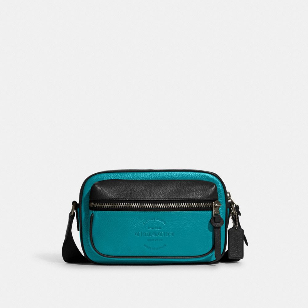 COACH C6584 Thompson Small Camera Bag GUNMETAL/BRIGHT TEAL