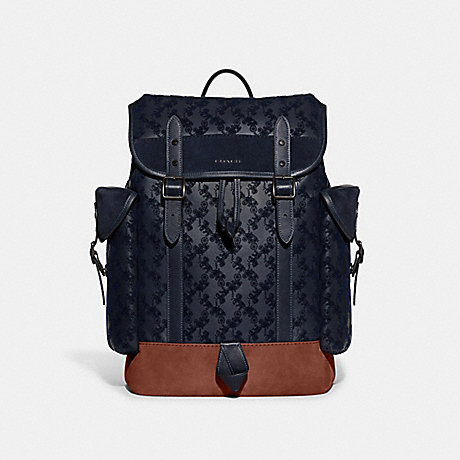 COACH C6609 Hitch Backpack With Horse And Carriage Midnight-Navy