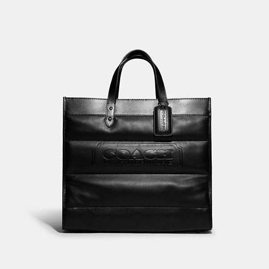 C6613 - Field Tote 40 With Quilting Black Copper/Black