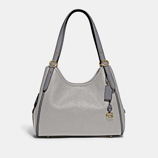 C6627 - Lori Shoulder Bag In Colorblock Brass/Dove Grey