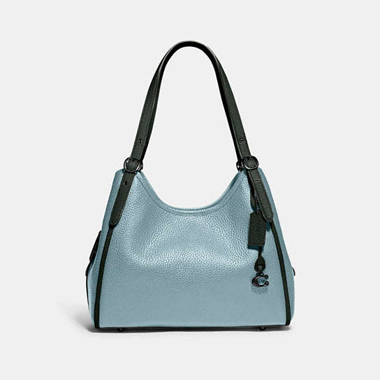 C6627 - Lori Shoulder Bag In Colorblock Brass/Dove Grey