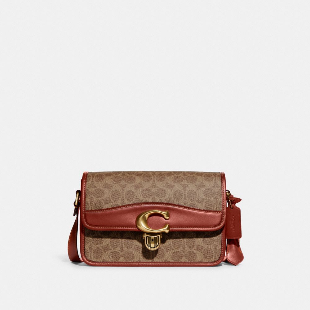 COACH C6639 Studio Shoulder Bag In Signature Canvas BRASS/TAN/RUST