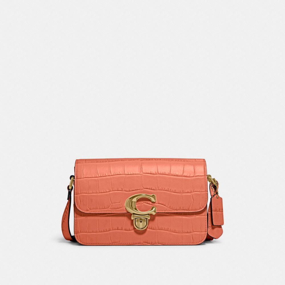 COACH C6640 Studio Shoulder Bag BRASS/LIGHT CORAL