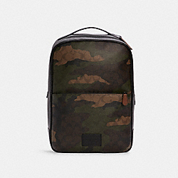 Westway Backpack In Signature Canvas With Camo Print - GUNMETAL/DARK GREEN MULTI - COACH C6683
