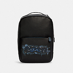 COACH Westway Backpack With Graffiti Coach - GUNMETAL/BLACK/BLUE - C6686