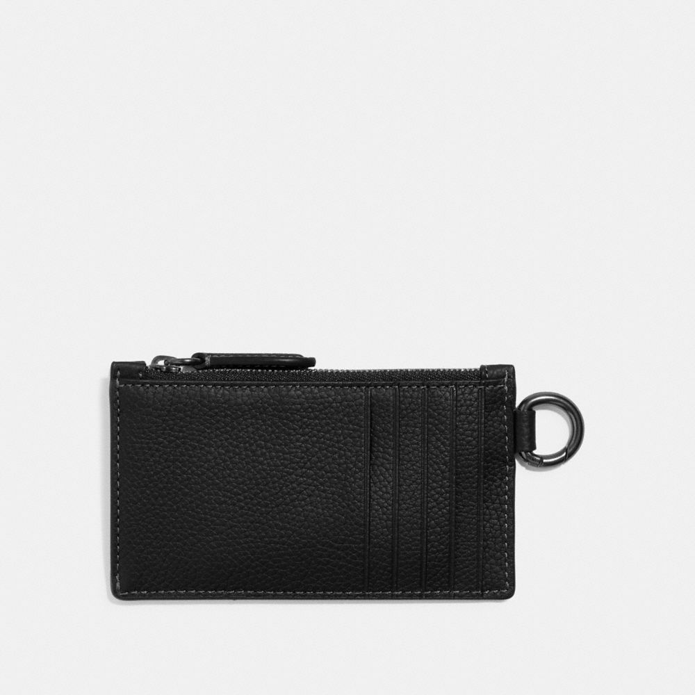 COACH C6696 Zip Card Case BLACK