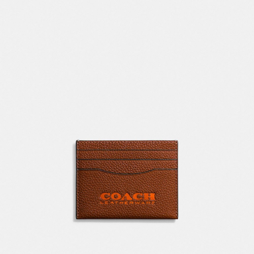 Coach Men's Money Clip Card Case Calf Leather Wallet, F75459 (Black