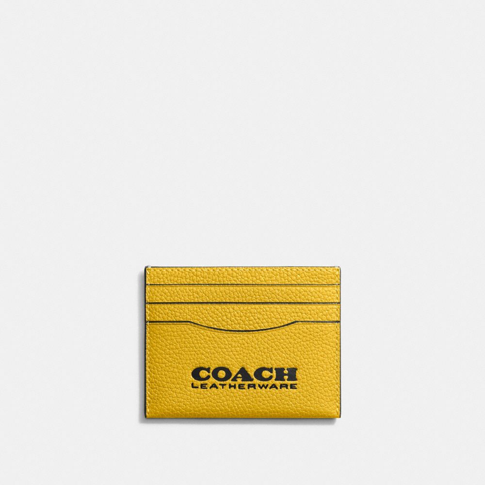 COACH C6697 Card Case Canary/Black