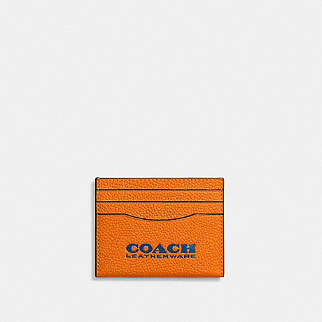 COACH C6697 Card Case Bright-Mandarin/True-Blue