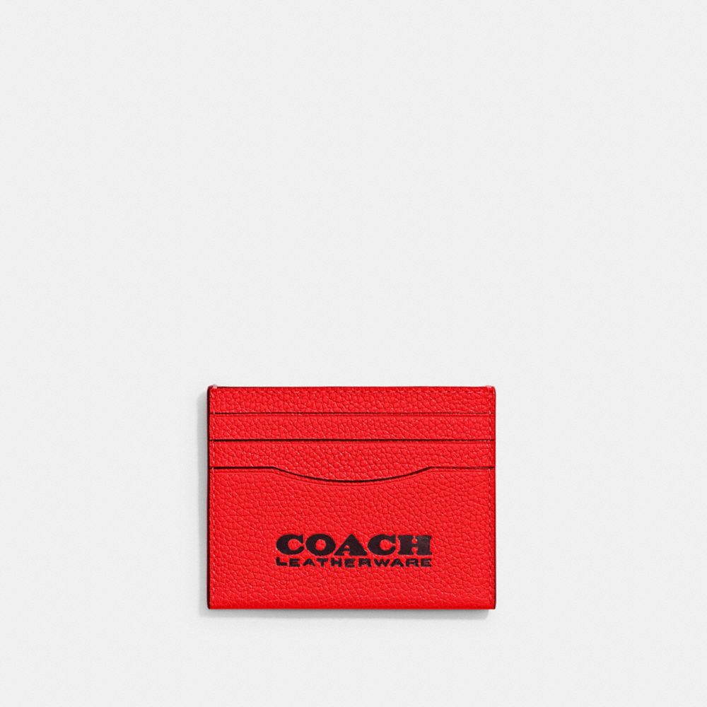 COACH C6697 Card Case Sport Red/Oxblood