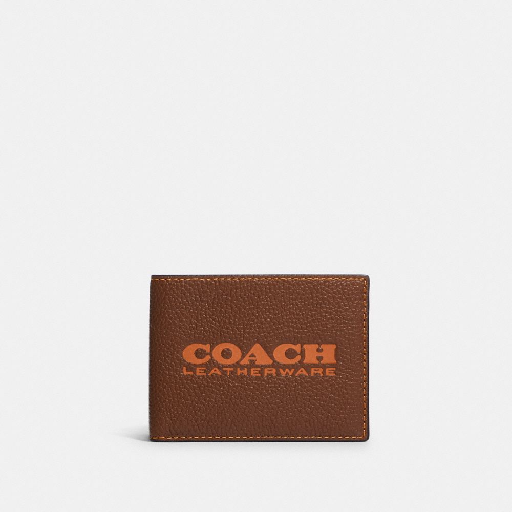 COACH C6701 Slim Billfold Wallet Dark Saddle/Canyon