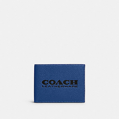 COACH C6701 Slim Billfold Wallet Blue-Fin/Black