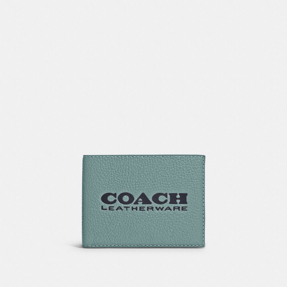 Slim Billfold Wallet - C6701 - Aqua/Midnight Navy