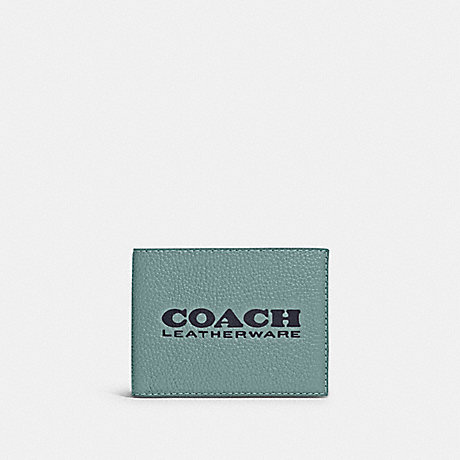 COACH C6701 Slim Billfold Wallet Aqua/Midnight-Navy