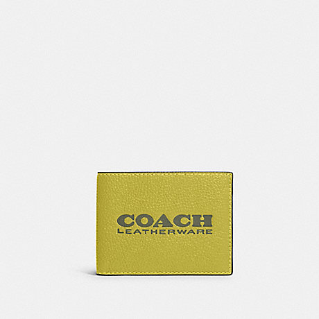 COACH C6701 Slim Billfold Wallet Key Lime/Army Green