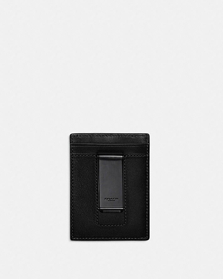 MONEY CLIP CARD CASE-Black
