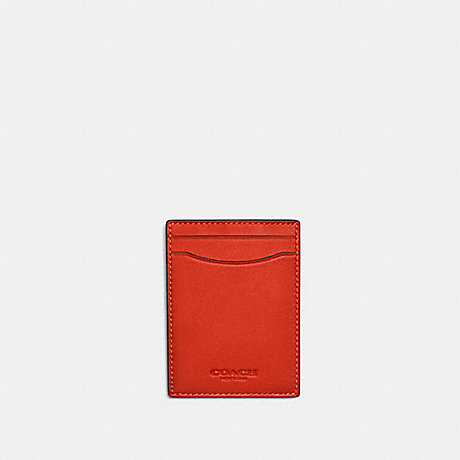 COACH C6702 Money Clip Card Case Red-Orange
