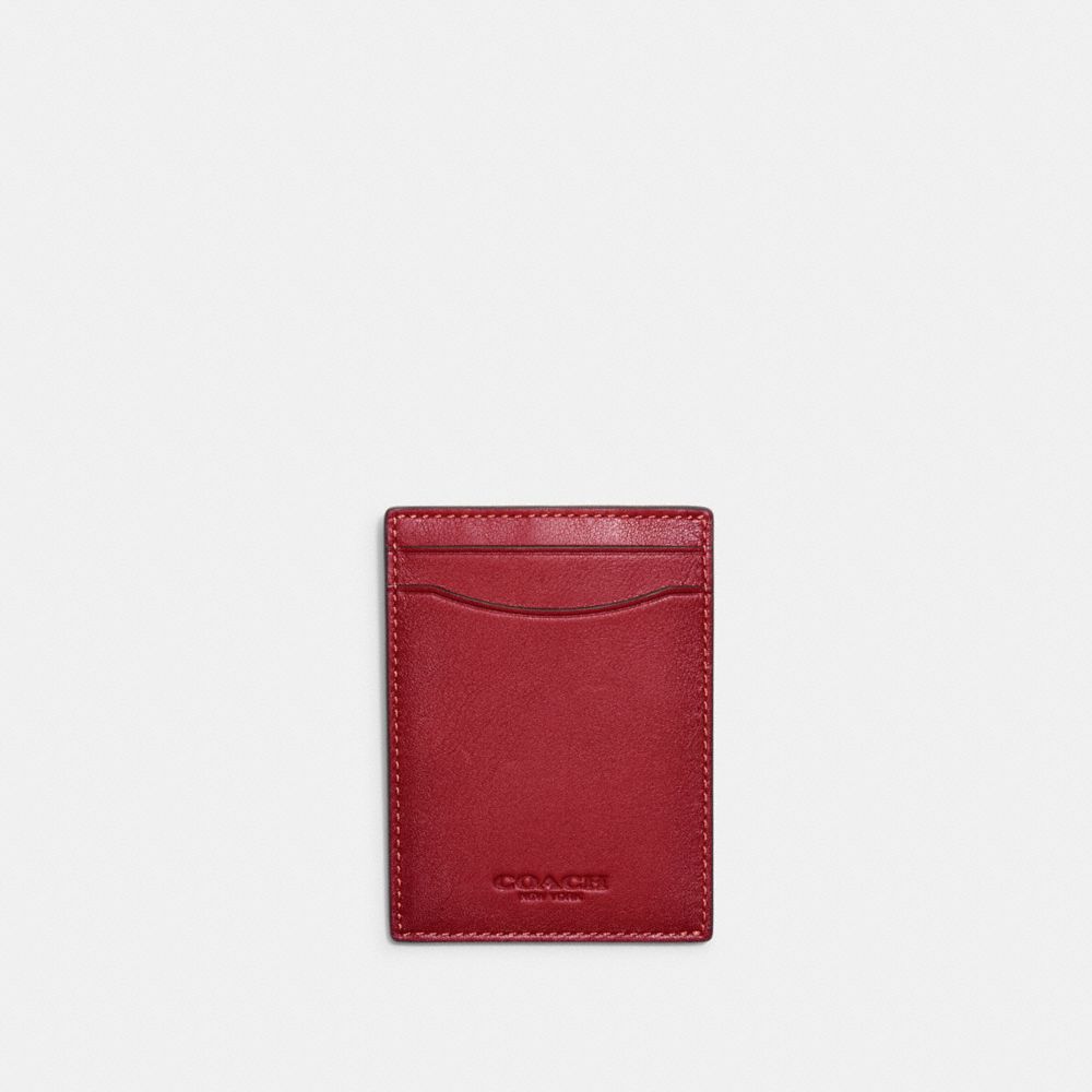 C6702 - Money Clip Card Case Brick Red/Dark Saddle