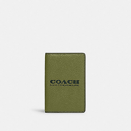 COACH C6703 Card Wallet OLIVE-GREEN/AMAZON-GREEN