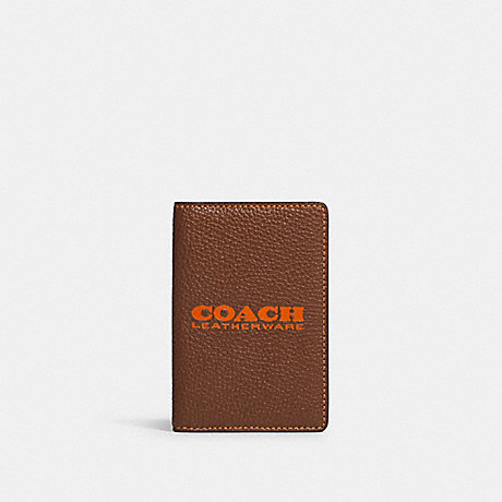 COACH C6703 Card Wallet DARK SADDLE/CANYON